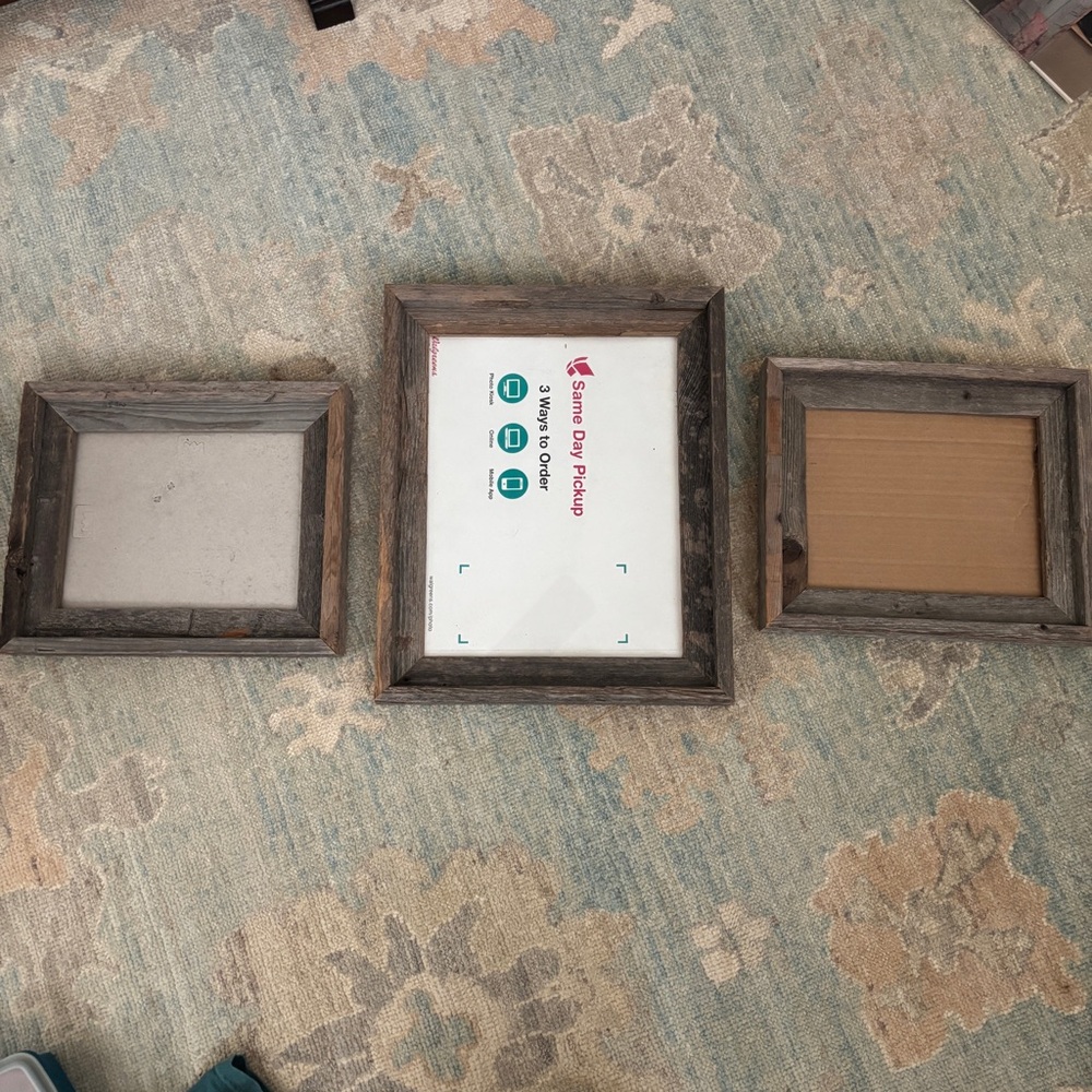 Rustic Wooden Picture Frame Set